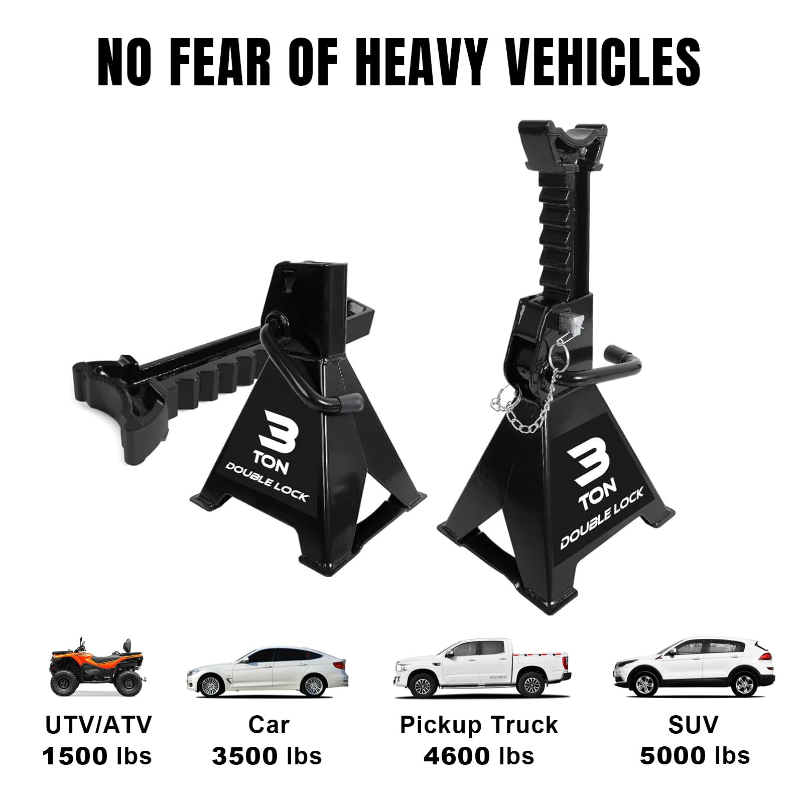 Amazon.com: Torin AT43005AB Steel Heavy Duty Jack Stands: Double